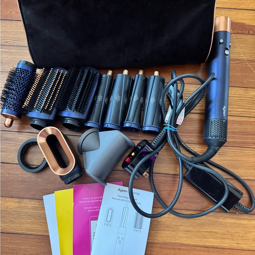 Dyson Copper and Blue Hair Styling Kit